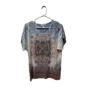 Dress Barn Multi-color Loose Knit Sequin Top, Medium, Pre-owned